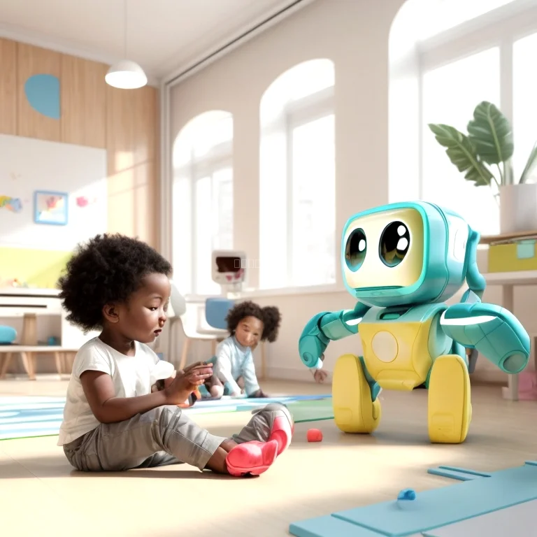 Lächelndes Kind mit Lernspielzeug